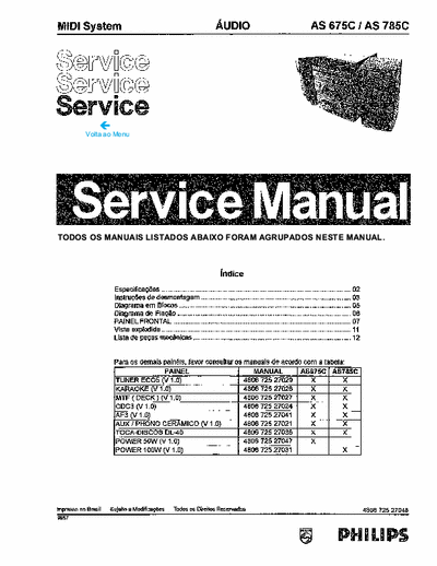 Philips AS675C, AS785C audio system
