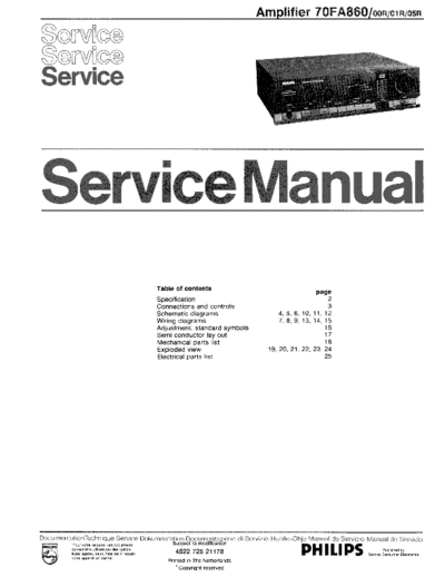Philips 70FA860 service manual