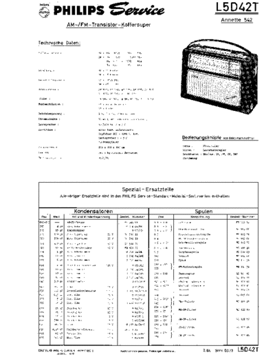 Philips L5D42T service manual