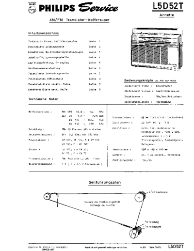 Philips L5D52T service manual