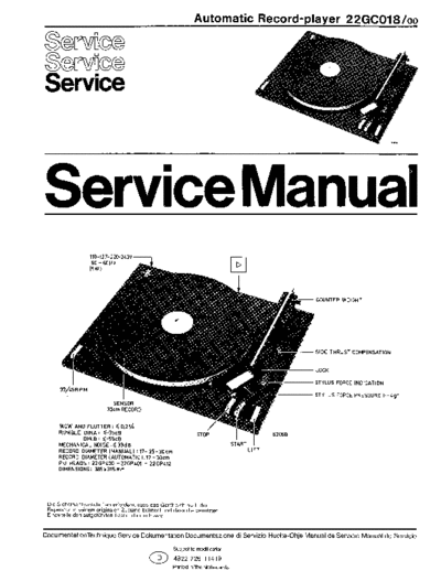 Philips 22GC018 service manual