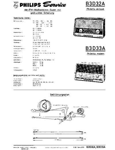 Philips B3D33A service manual