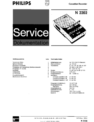 Philips N2202 service manual