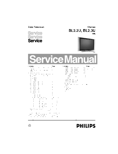 Philips BL2.2U, BL2.3U AA Philips Chassis BL2.2U, BL2.3U AA (Service Manual)