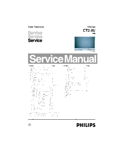 Philips CT2.0U RA Philips Chassis CT2.0U RA (Service Manual)