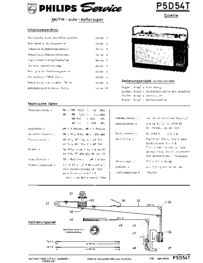 Philips P5D54T service manual