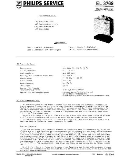 Philips EL3769 service manual