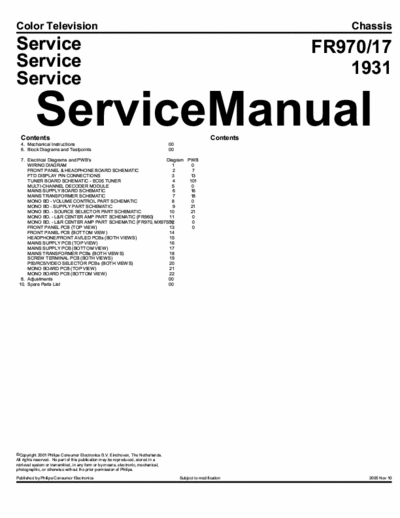 Philips FR960_FR970_MX975D service manual Philips FR960_FR970_MX975D_Digital AV Surround Receiver