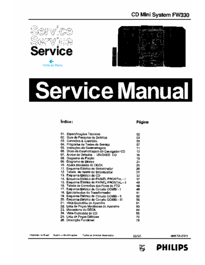 PHILIPS FW330 Service Manual