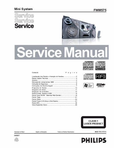 Philips FWM575 mini audio system