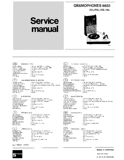 Philips 8651 service manual