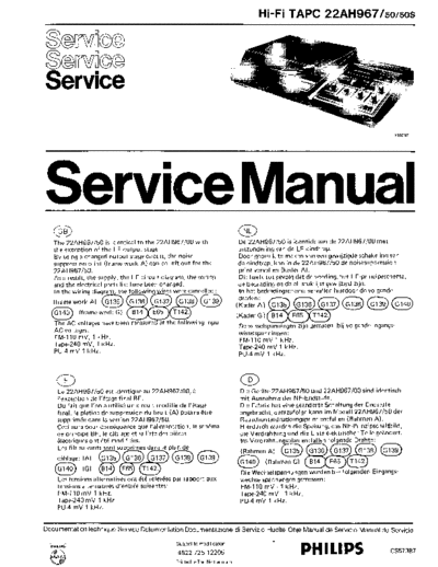 Philips 22AH967 service manual