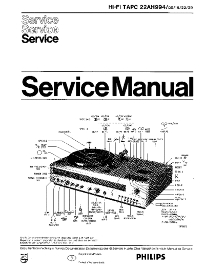 Philips Hi-Fi TAPC 22AH994 service manual