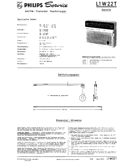 Philips L1W22T service manual