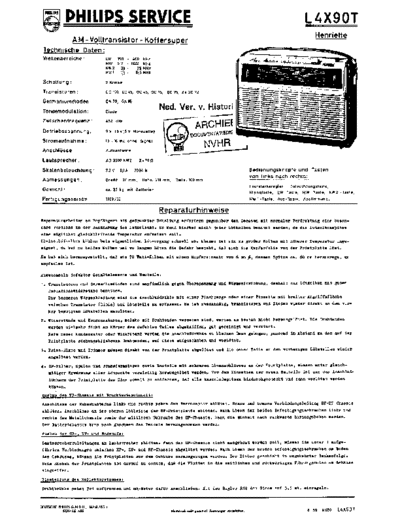 Philips L4X90T Service Documentation : L4X90T  radio