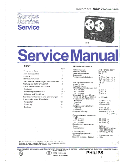 Philips N4417 service manual