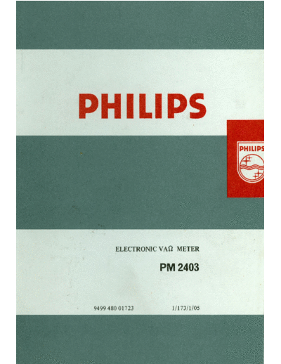 Philips PM 2403 Electronic analogue VAOhm meter
