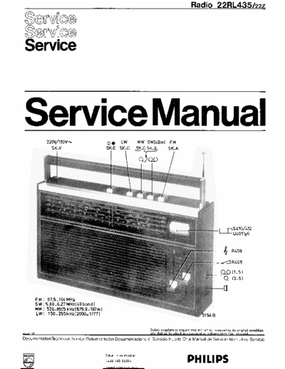 Philips 22RL435 service manual