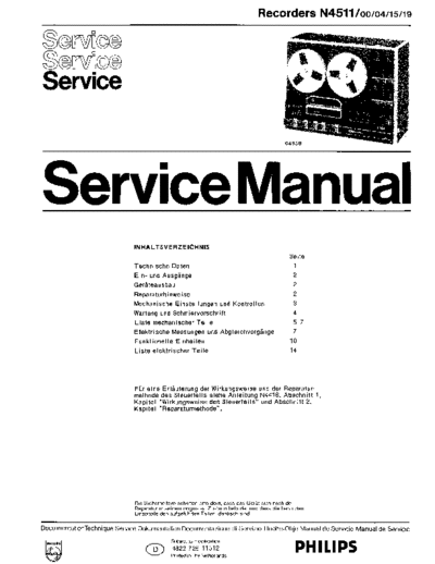 Philips N4511 service manual