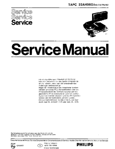 Philips 22AH960 service manual