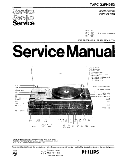 Philips 22RH953 service manual