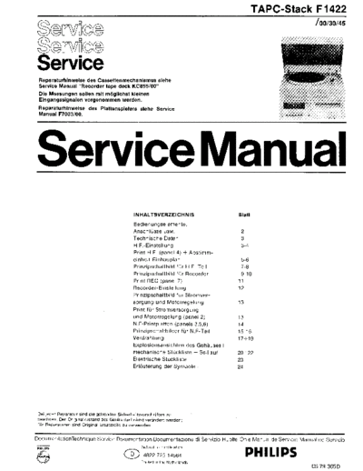 Philips F1422 service manual