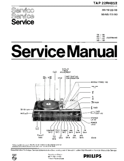Philips TAP 22AH852 service manual