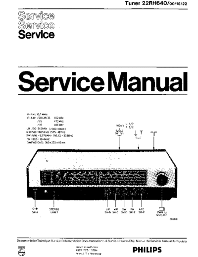Philips 22Rh640 service manual
