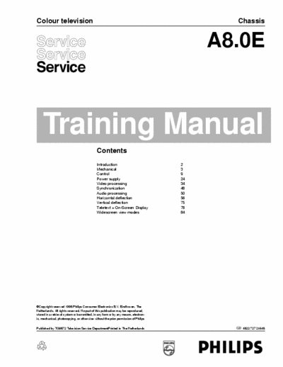 Philips  Philips chassis A8.0E_AA_training manual