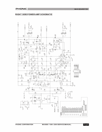 PHONIC MAX860, 1500, 2500 MAX860, 1500, 2500 power amp