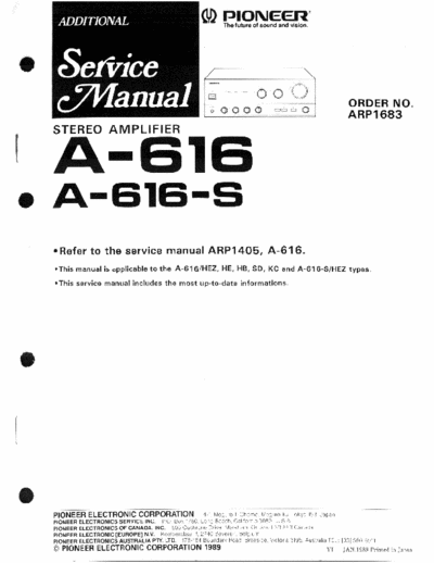 Pioneer A616 integrated amplifier