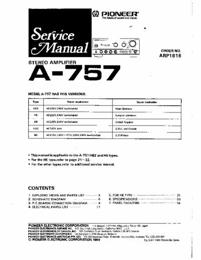 Pioneer A757 integrated amplifier