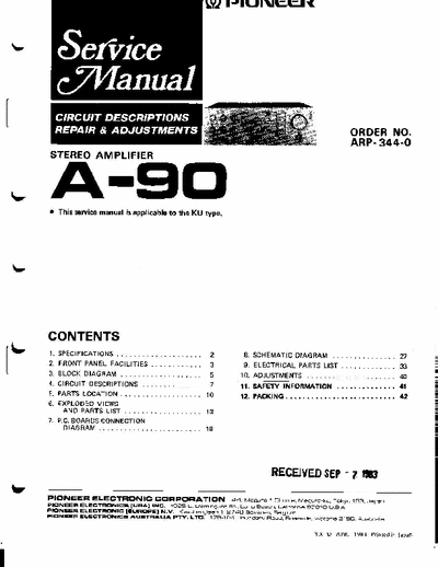 Pioneer A90 integrated amplifier