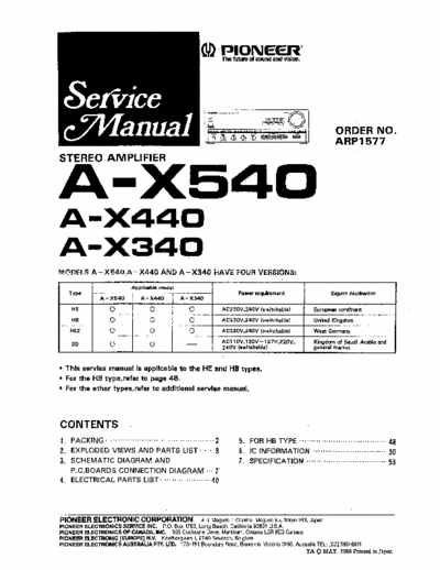 Pioneer AX540 integrated amplifier