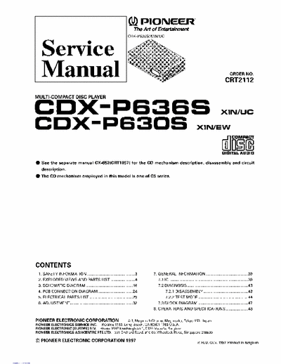 PIONEER CDX-P630S,P636SC S.M.