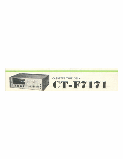 Pioneer CTF7171 cassette deck