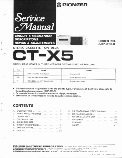 Pioneer CTX5 cassette deck