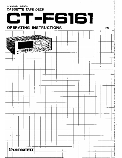 PONEER CT-F6161 Operating Instructions