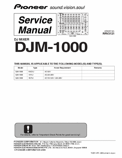 Pioneer DJM1000 DJ mixer