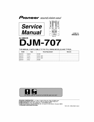 Pioneer DJM707 DJ mixer