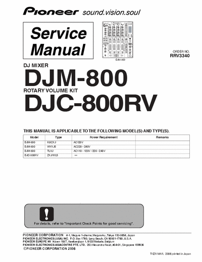 Pioneer DJM800 DJ mixer