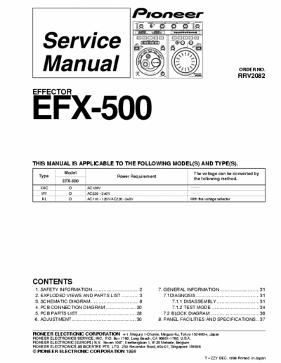 Pioneer EFX500 sound effector