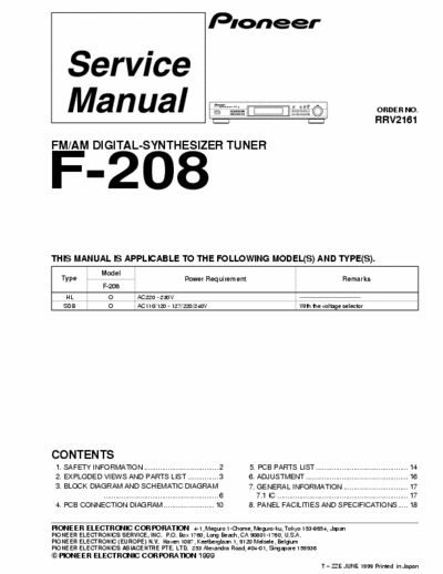 Pioneer F208 tuner
all files E-ServiceInfo:
http://www.eserviceinfo.com/service_manual/datasheets_a_0.html