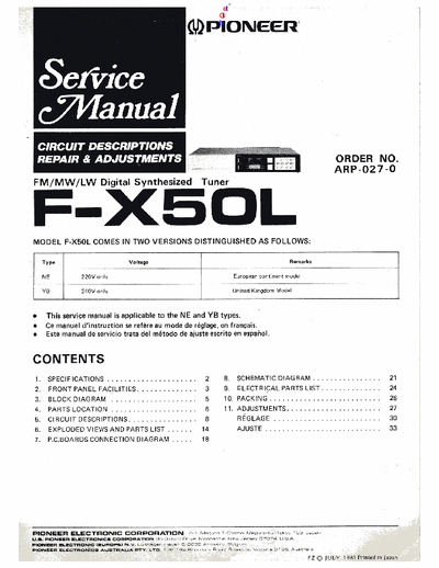 Pioneer FX50L tuner