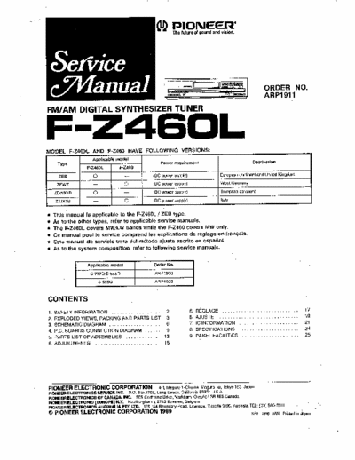 Pioneer FZ460L tuner