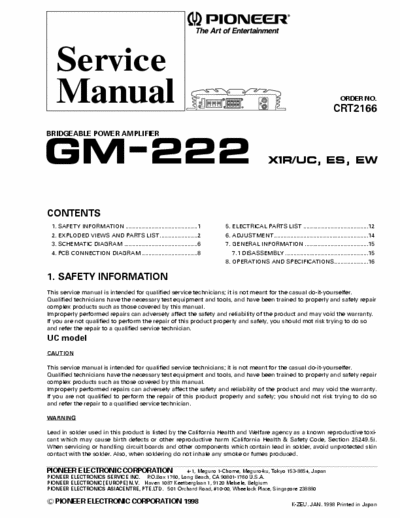 Pioneer GM222 car amplifier