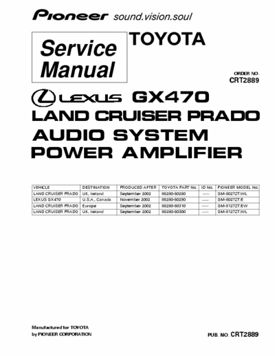 Pioneer GM8027 car amplifier