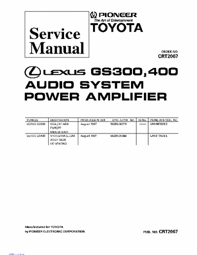 Pioneer GM8076, GM8176 car amplifier