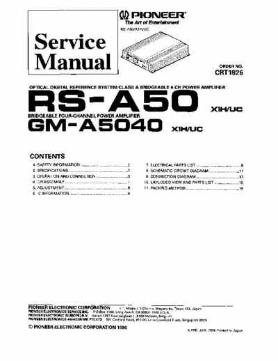 Pioneer GMA5040 car amplifier