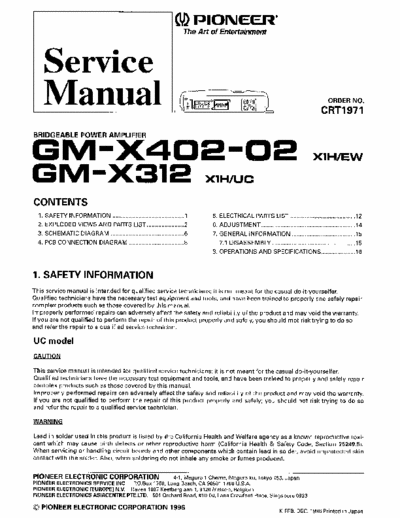 Pioneer GMX312, GMX402 car amplifier